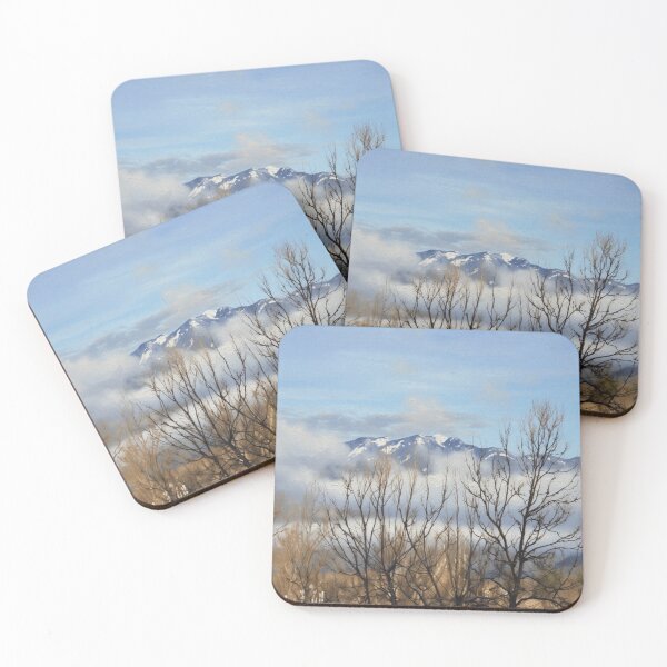 Item preview, Mountains Through Trees Classic Oil colorful photo abstract design designed and sold by SmashingDeals.