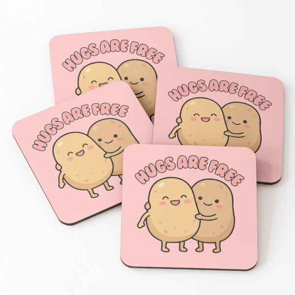 Item preview, Hugs are free, cuddling potatoes designed and sold by BritishDelights.