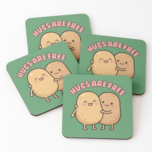 Item preview, Hugs are free, cuddling potatoes designed and sold by BritishDelights.