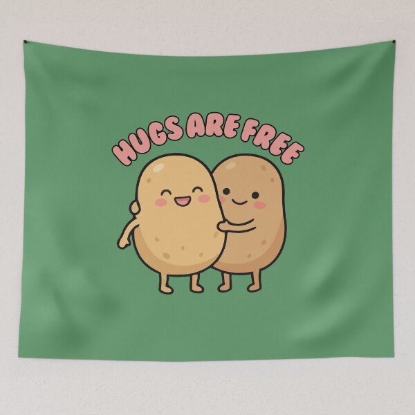 Item preview, Hugs are free, cuddling potatoes designed and sold by BritishDelights.