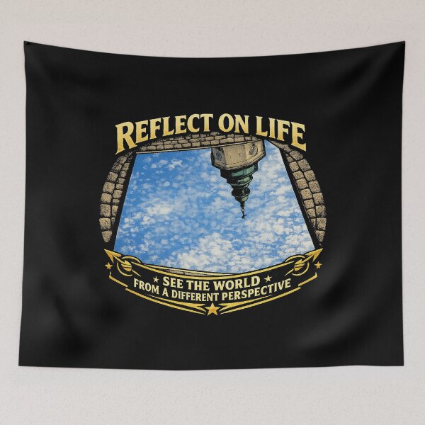 Item preview, Reflect On Life – Sky Mirror Perspective Vintage T-Shirt Design designed and sold by KielArt.