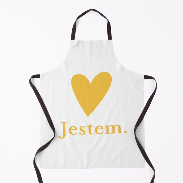 Item preview, Minimalist Jestem Polish Affirmation Yellow Heart Design designed and sold by LekkieStudioArt.