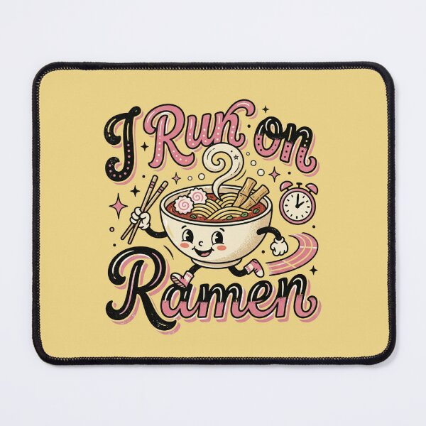 Item preview, I Run on Ramen Funny Retro Noodle Graphic – Cute Anime Food Lover Design designed and sold by TheStephanieRome.