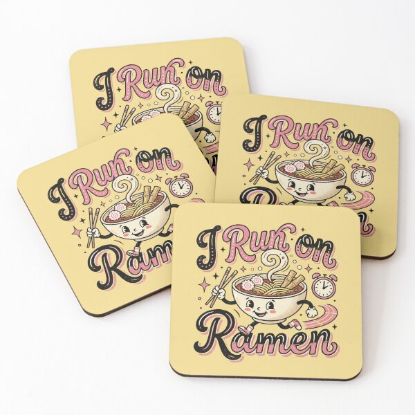 Item preview, I Run on Ramen Funny Retro Noodle Graphic – Cute Anime Food Lover Design designed and sold by TheStephanieRome.