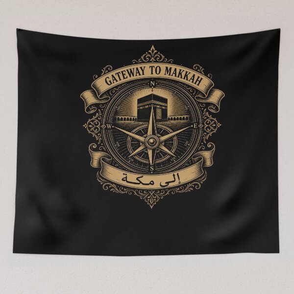 Item preview, Gateway To Makkah - Vintage Kaaba Compass Islamic Art designed and sold by thebestoffer.
