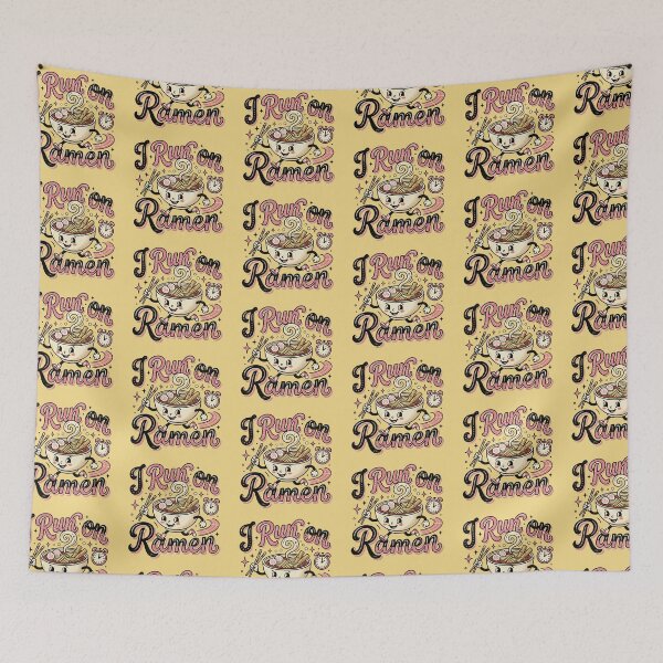 Item preview, I Run on Ramen Funny Retro Noodle Graphic – Cute Anime Food Lover Design designed and sold by TheStephanieRome.