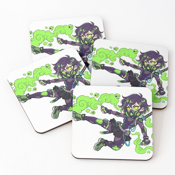 Item preview, Toxic Cyberpunk Ninja | Anime Gas Mask Girl | Fille Néon designed and sold by RiderSpoon.