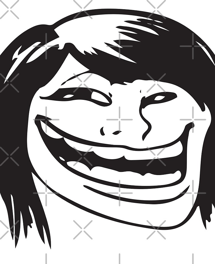 Art of Troll face from super hard mode