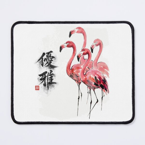 Item preview, Flamingo Watercolor Japanese Style designed and sold by JessArty ⭐⭐⭐⭐⭐.