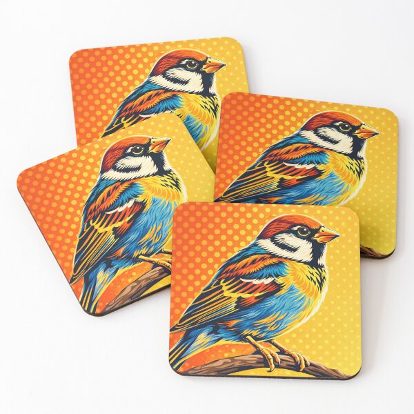 Artikelvorschau, Stilisierter Spatz – Pop-Art-Vogelillustration entworfen und verkauft von Dogandesighn.