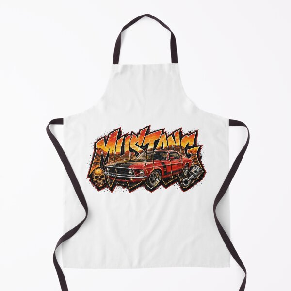 Item preview, Mustang Boss 302 Street Art - Red Vintage Muscle Car Graffiti Design designed and sold by SasquatchTrail.