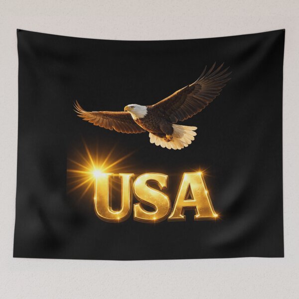 Item preview, Golden Freedom Flight – USA Bald Eagle designed and sold by IMOBILYARI.