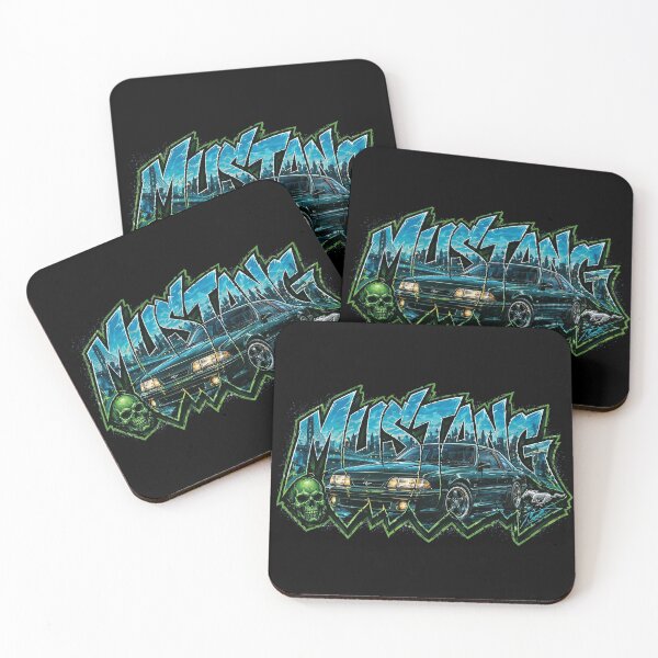 Item preview, Mustang Fox Body Street Art - Green Muscle Car Graffiti Design designed and sold by SasquatchTrail.