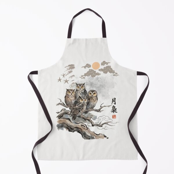 Item preview, Owl Moon Japanese Vintage Nature designed and sold by JessArty ⭐⭐⭐⭐⭐.
