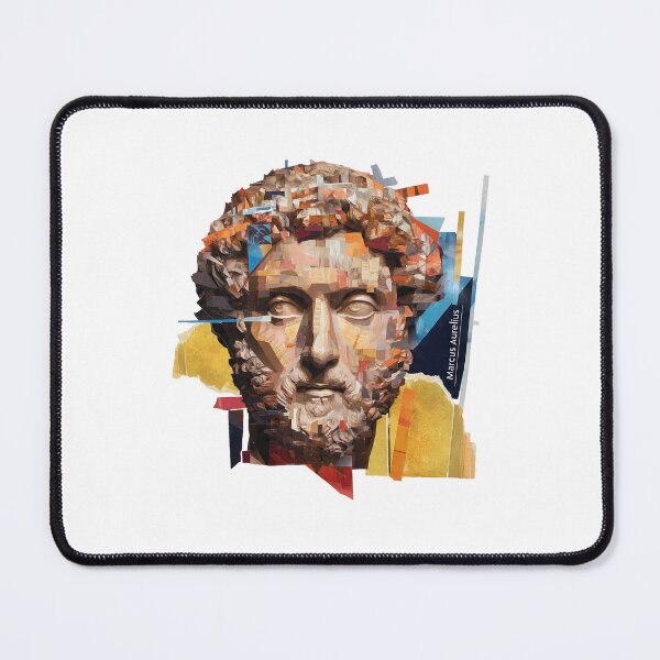 Item preview, Marcus Aurelius – Stoic Emperor | Literary Collage Portrait Art Print | Philosophy Poster designed and sold by OzzFrequency.