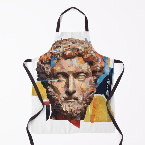 Item preview, Marcus Aurelius – Stoic Emperor | Literary Collage Portrait Art Print | Philosophy Poster designed and sold by OzzFrequency.