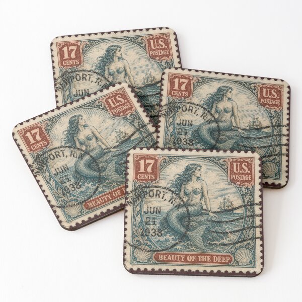 Item preview, Mermaid Postage Stamp designed and sold by JJSizzleheimer.