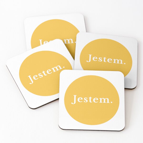 Item preview, Minimalist Jestem Polish Affirmation Yellow Circle designed and sold by LekkieStudioArt.