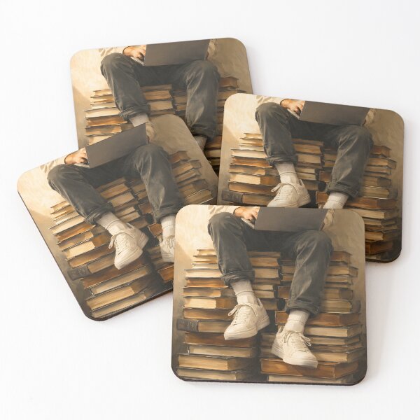 Item preview, Student Sitting on Books Vintage Study Wall Art Print designed and sold by mydesignmedia.