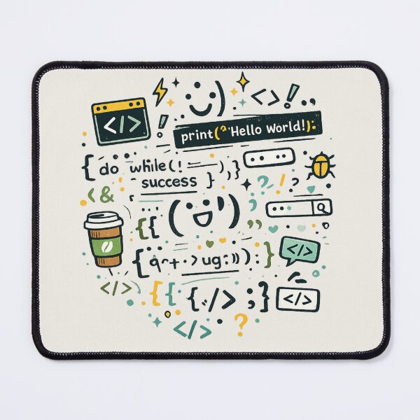 Item preview, Cute Coding Doodles Graphic – Hand Drawn Programmer Aesthetic Design designed and sold by Mladen Rudonja Studio.