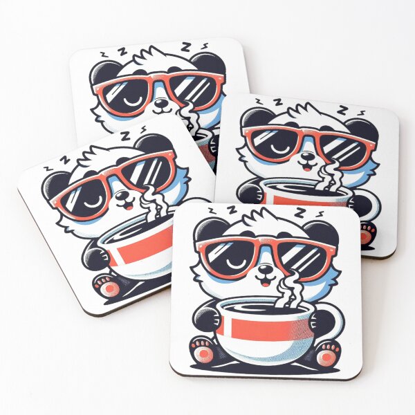 Item preview, Funny Panda Coffee Addict designed and sold by Retro@nimals.