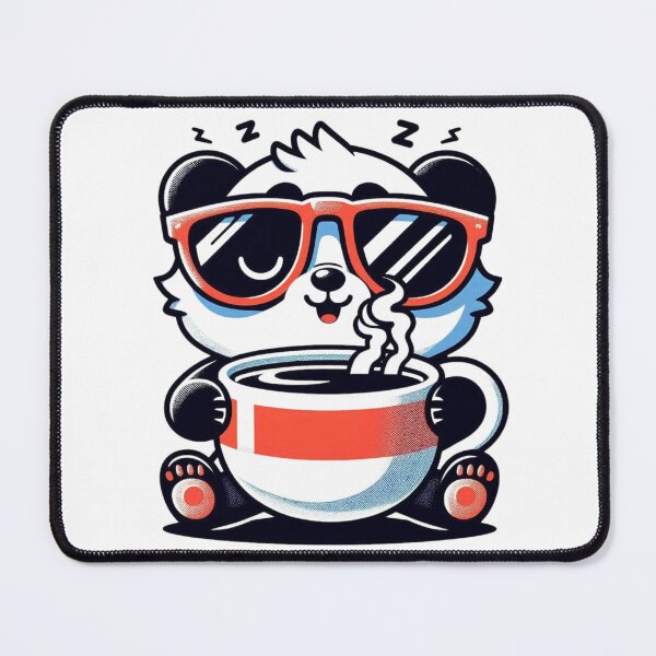 Item preview, Funny Panda Coffee Addict designed and sold by Retro@nimals.