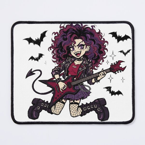 Item preview, Succubus Rockstar Girl | Goth Punk Anime Demon designed and sold by RiderSpoon.