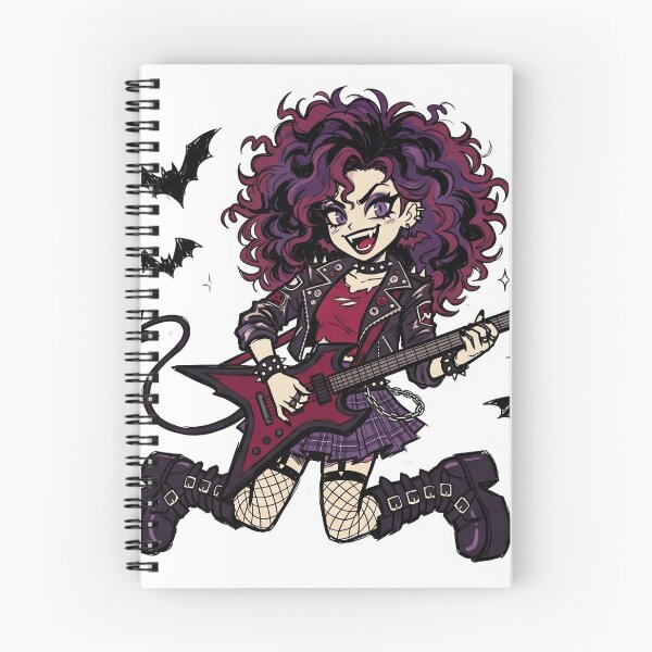 Item preview, Succubus Rockstar Girl | Goth Punk Anime Demon designed and sold by RiderSpoon.
