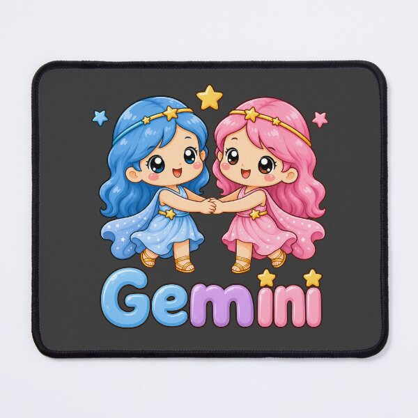 Item preview, GEMINI zodiac sign kawaii style designed and sold by CMYKStudio.