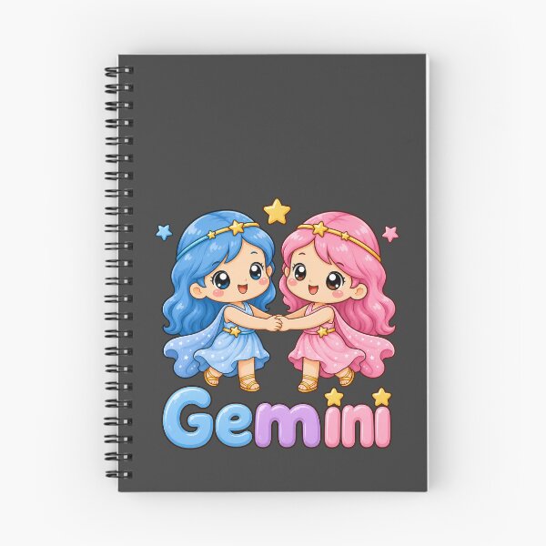 Item preview, GEMINI zodiac sign kawaii style designed and sold by CMYKStudio.