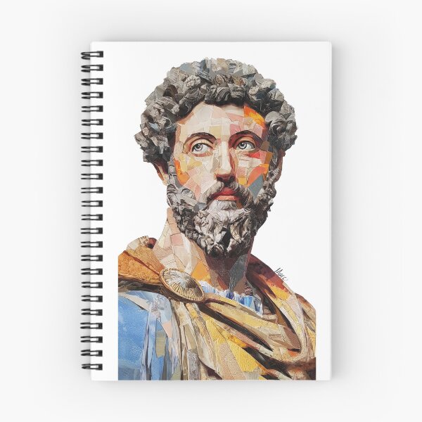 Item preview, Marcus Aurelius – Stoic Emperor | Literary Collage Portrait Art Print | Philosophy Poster designed and sold by OzzFrequency.