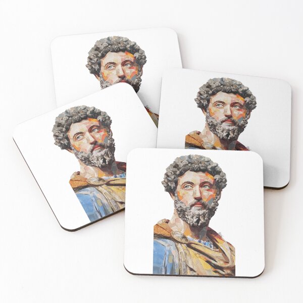 Item preview, Marcus Aurelius – Stoic Emperor | Literary Collage Portrait Art Print | Philosophy Poster designed and sold by OzzFrequency.