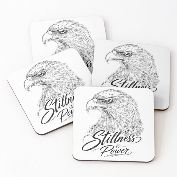 Item preview, Stillness is Power Eagle Line Art | Minimalist Motivational Design designed and sold by innerfaith.