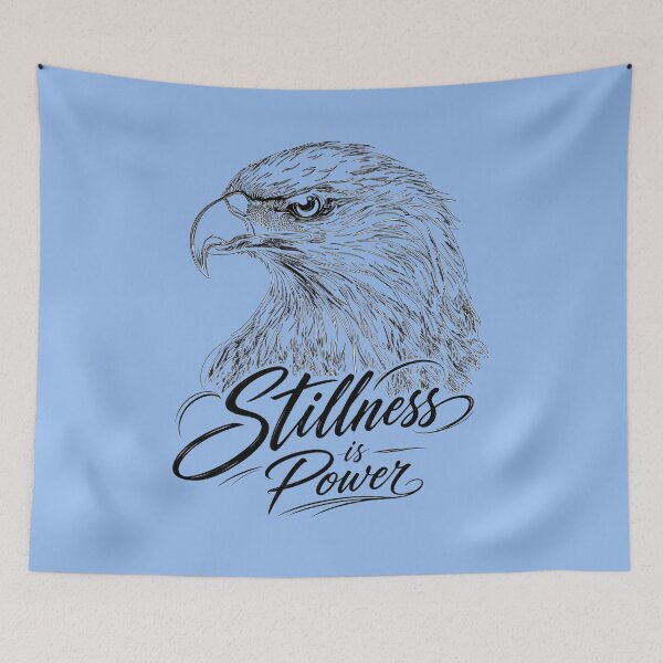 Item preview, Stillness is Power Eagle Line Art | Minimalist Motivational Design designed and sold by InnerFaith.