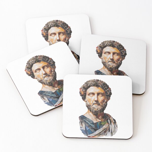 Item preview, Marcus Aurelius – Stoic Emperor | Literary Collage Portrait Art Print | Philosophy Poster designed and sold by OzzFrequency.