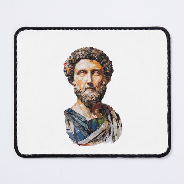 Item preview, Marcus Aurelius – Stoic Emperor | Literary Collage Portrait Art Print | Philosophy Poster designed and sold by OzzFrequency.