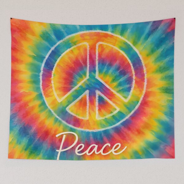 Item preview, Peace, Love and Tie-Dye designed and sold by TinCatOutPost.