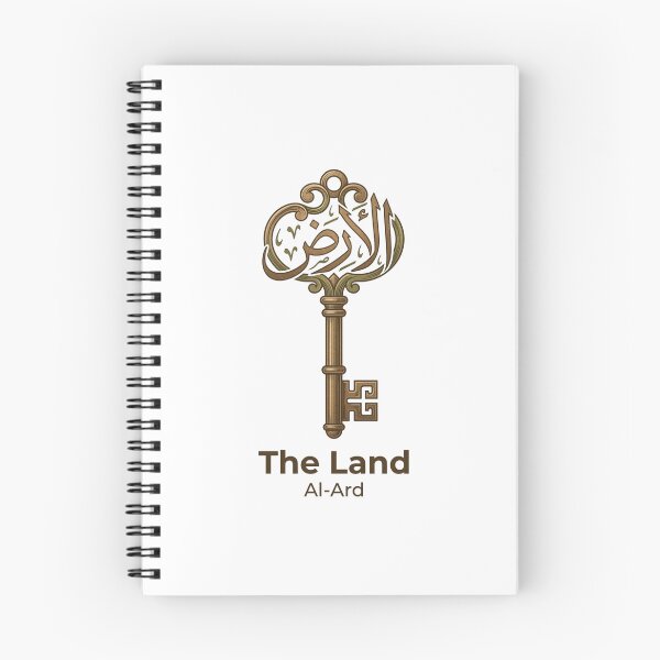 Item preview, The Land Arabic Calligraphy Key Design | Al Ard Arabic Art | Elegant Middle Eastern Typography designed and sold by NeuroPrints.