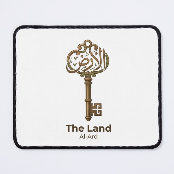 Item preview, The Land Arabic Calligraphy Key Design | Al Ard Arabic Art | Elegant Middle Eastern Typography designed and sold by NeuroPrints.