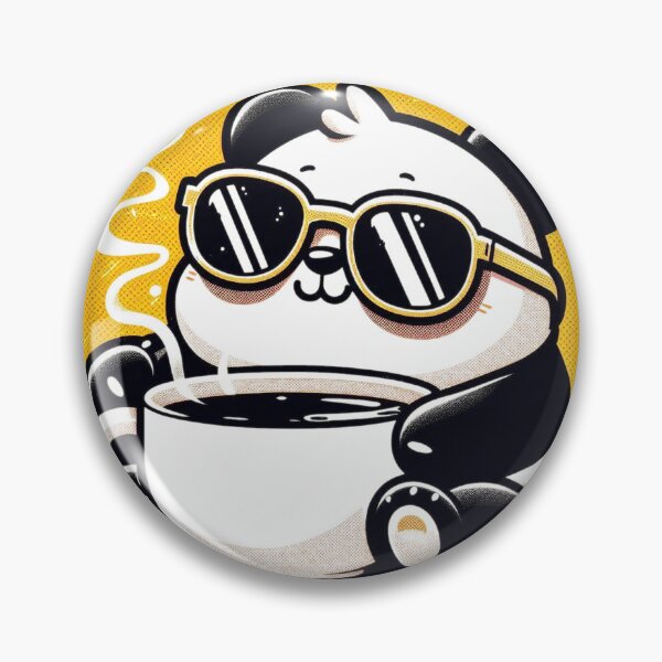 Item preview, Funny Panda Coffee Addict designed and sold by Retro@nimals.