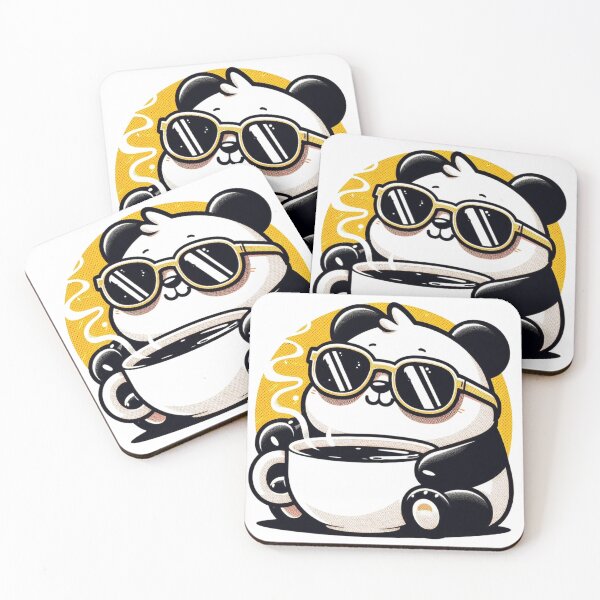 Item preview, Funny Panda Coffee Addict designed and sold by Retro@nimals.