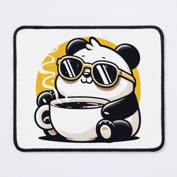 Item preview, Funny Panda Coffee Addict designed and sold by Retro@nimals.
