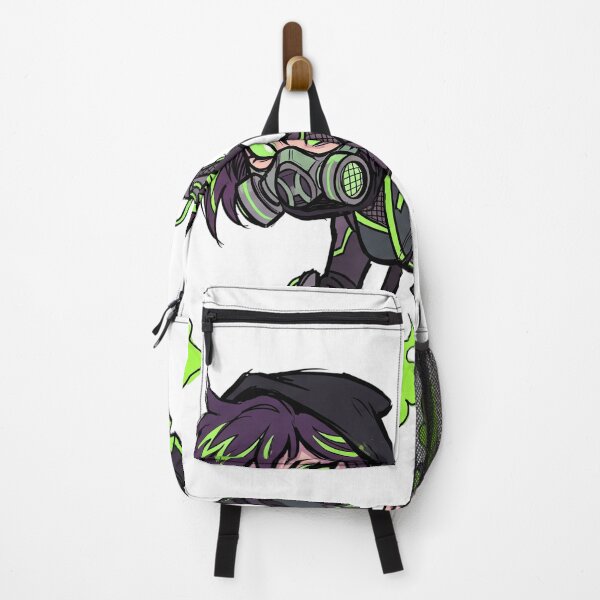 Item preview, Toxic Cyberpunk Ninja | Neon Gas Mask Girl | Techwear Anime designed and sold by RiderSpoon.
