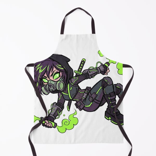 Item preview, Toxic Cyberpunk Ninja | Neon Gas Mask Girl | Techwear Anime designed and sold by RiderSpoon.