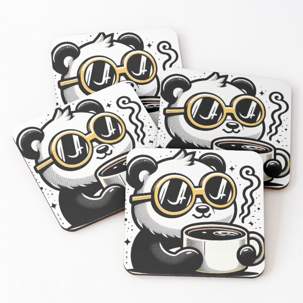 Item preview, Funny Panda Coffee Addict designed and sold by Retro@nimals.