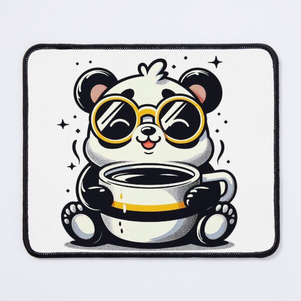 Item preview, Funny Panda Coffee Addict designed and sold by Retro@nimals.