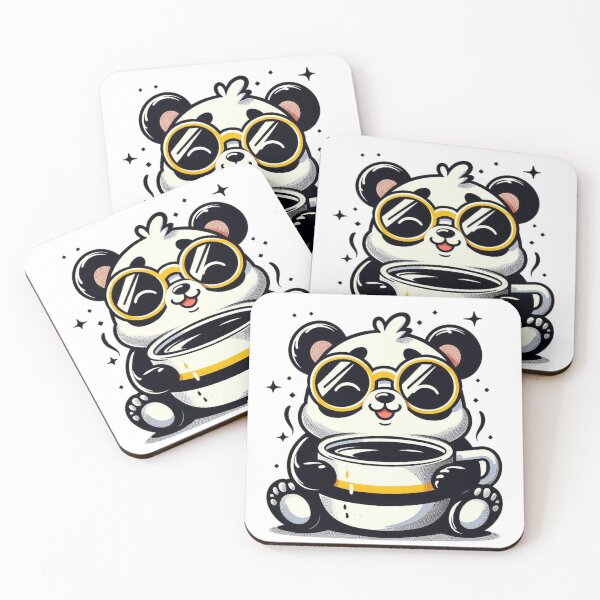 Item preview, Funny Panda Coffee Addict designed and sold by Retro@nimals.