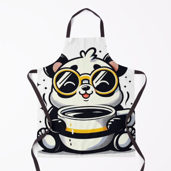 Item preview, Funny Panda Coffee Addict designed and sold by Retro@nimals.