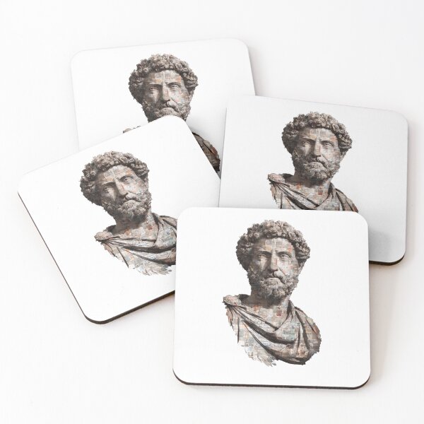 Item preview, Marcus Aurelius – Stoic Emperor | Literary Collage Portrait Art Print | Philosophy Poster designed and sold by OzzFrequency.