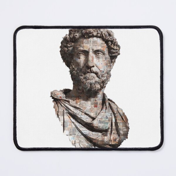 Item preview, Marcus Aurelius – Stoic Emperor | Literary Collage Portrait Art Print | Philosophy Poster designed and sold by OzzFrequency.